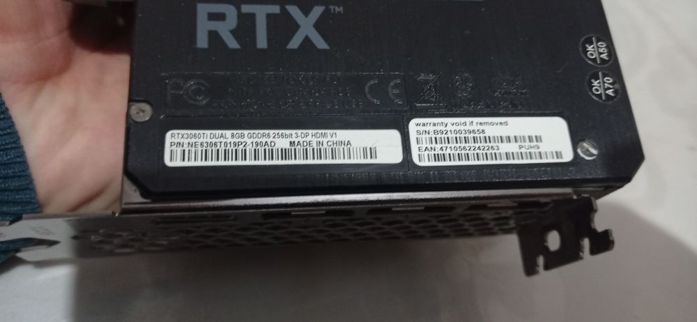 Видео карта Palit Nvidia Geforce RTX 3060Ti 8gb