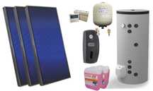 Pachet solar, presurizat, 3x panou plan Sunsystem PК SL FP 2.4