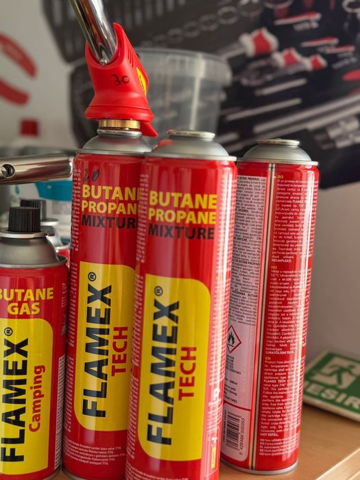 Spray gaz XXL-600ml+arzator filet.Pachet gas+cap arzator profi.Noi