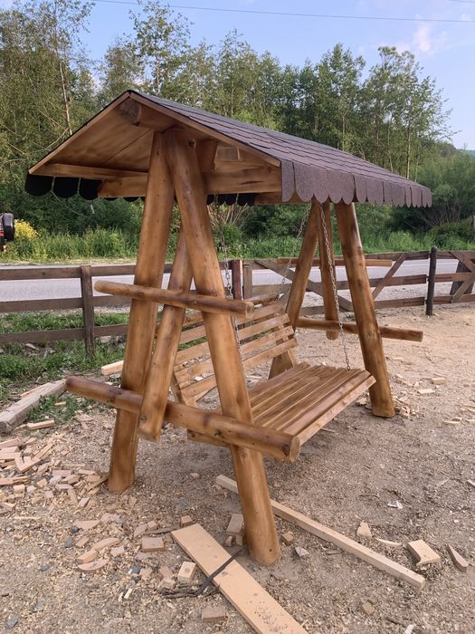 Vind leagan Balansoar rustic hintă gradina din lemn rotund