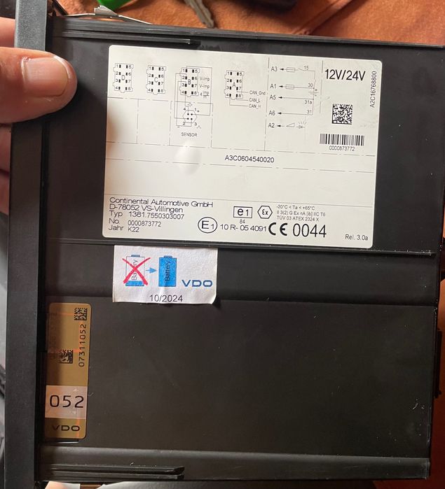 Vând Tahograf inteligent 1 plus impulsor DAF  euro 6