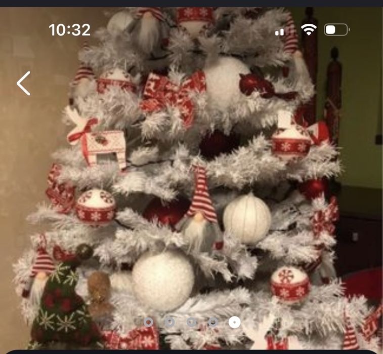 Brad artificial alb inaltime 1.80