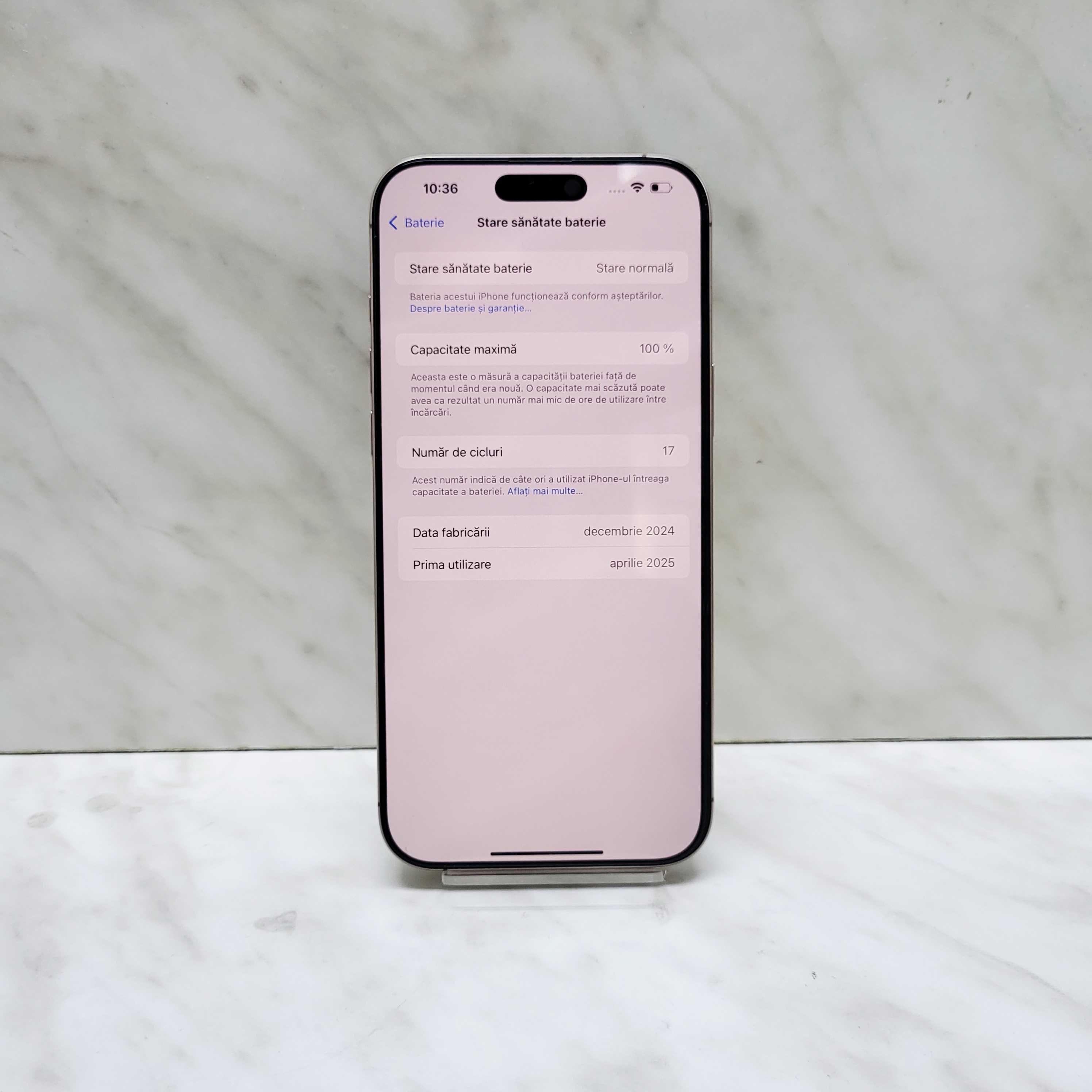 iPhone 16 Pro Max 100% baterie 256GB ZEUS Amanet Militari 31776