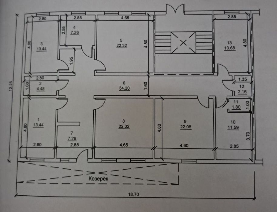 Аренда офиса от собственника. 205 кв, Боткина, Махтумкули.