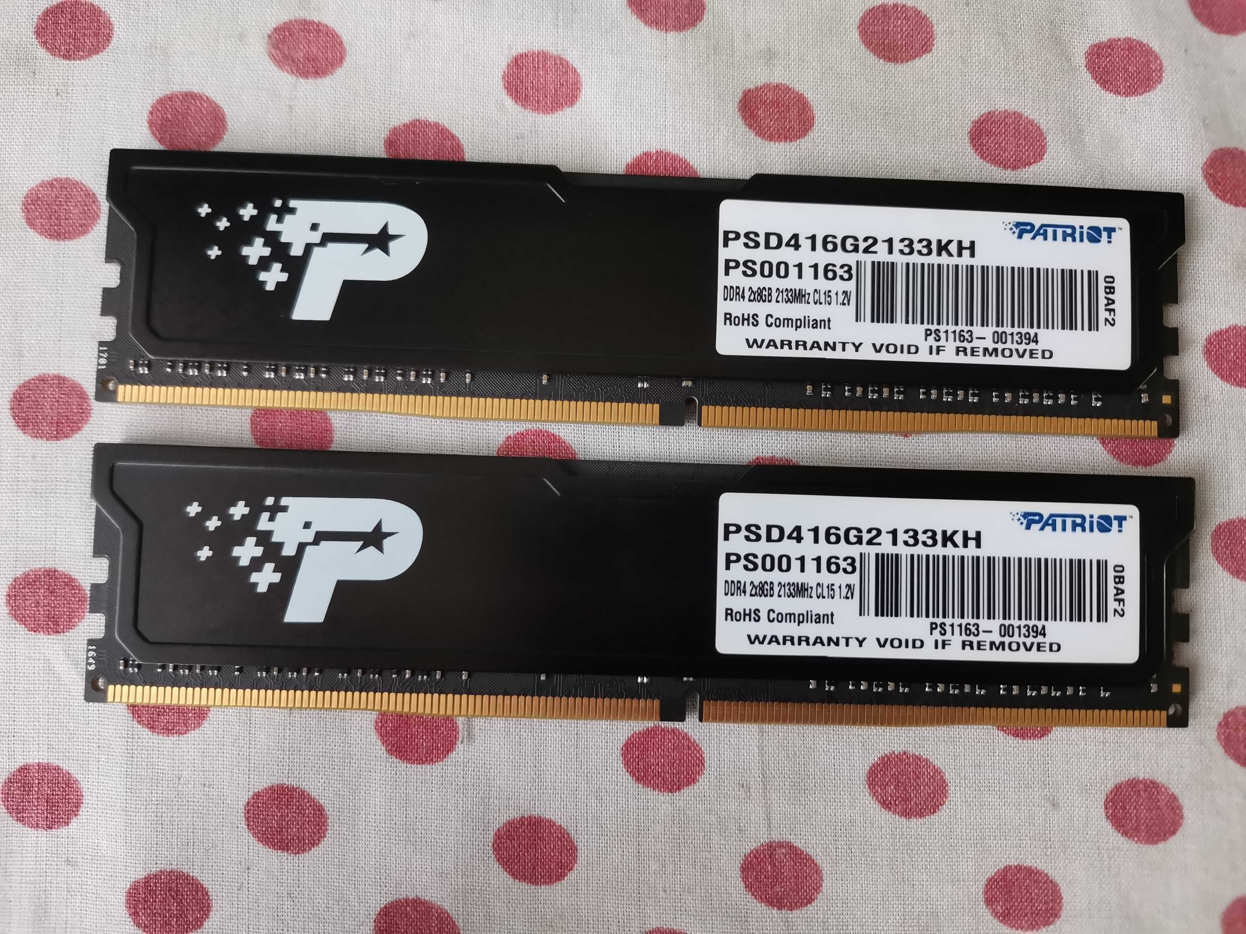 Memorie RAM Patriot Signature 16GB DDR4 2133MHz CL15 1.2V.