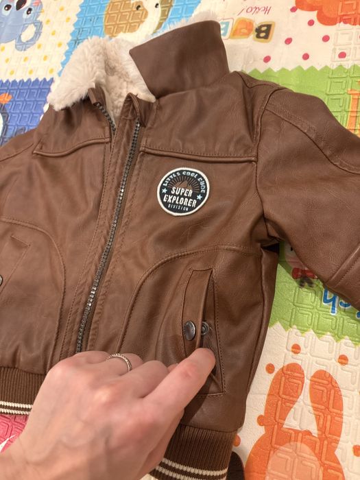 Ново! Кожено яке за бебе размер 80