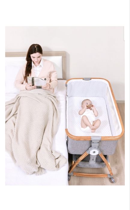 Манеж-кровать, полозья для качания от 0 до 3 лет