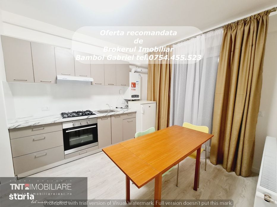 Apartament 2 camere open space de inchiriat bloc nou zona Visani
