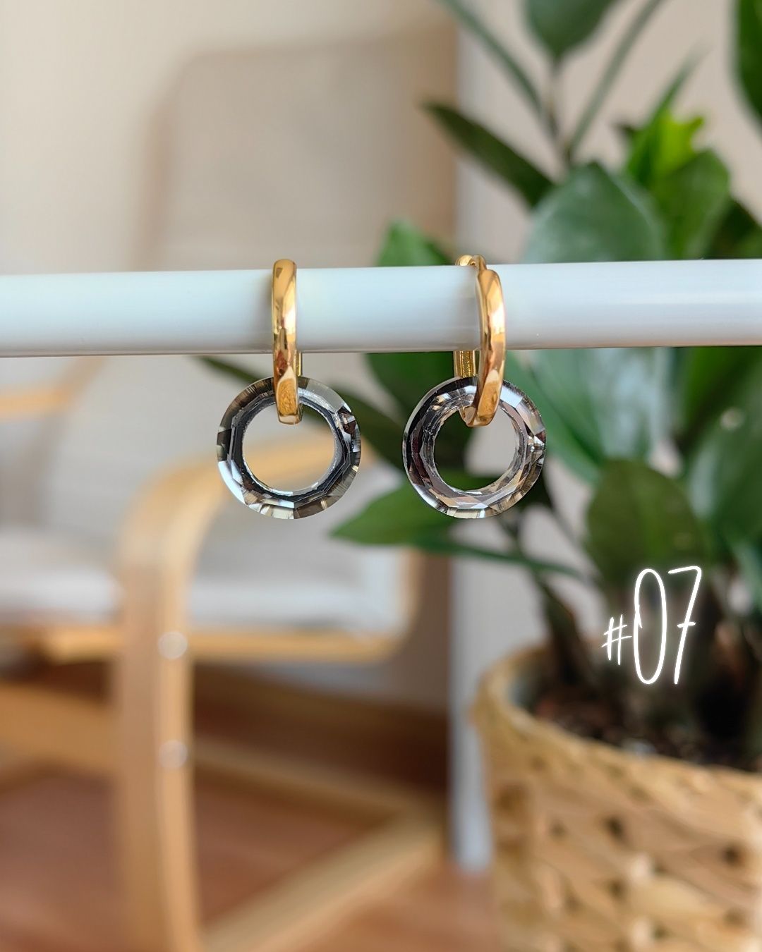 Обеци Halo Collection 14k позлата и кристали
