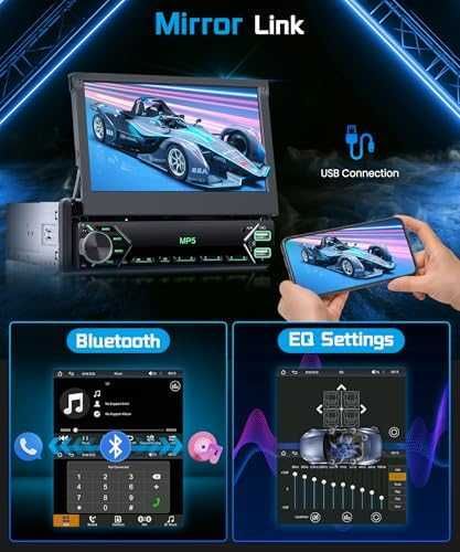 Нов 1 DIN авто радио DAB+ 7" дисплей CarPlay Android + камера кола