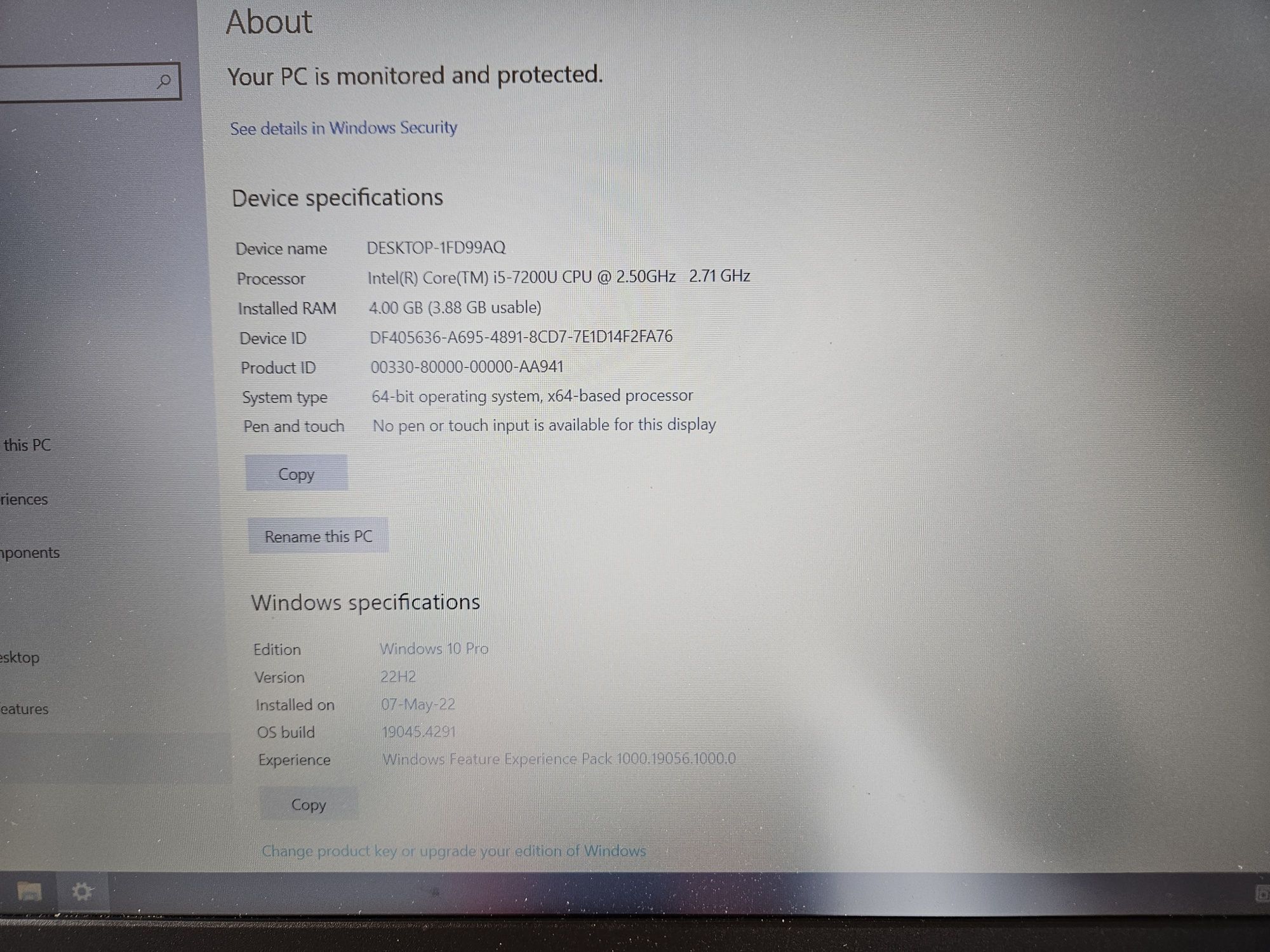 Laptop Asus X556U - i5-7200U, GeForce 940MX, 4GB RAM, 1TB HDD, Windows