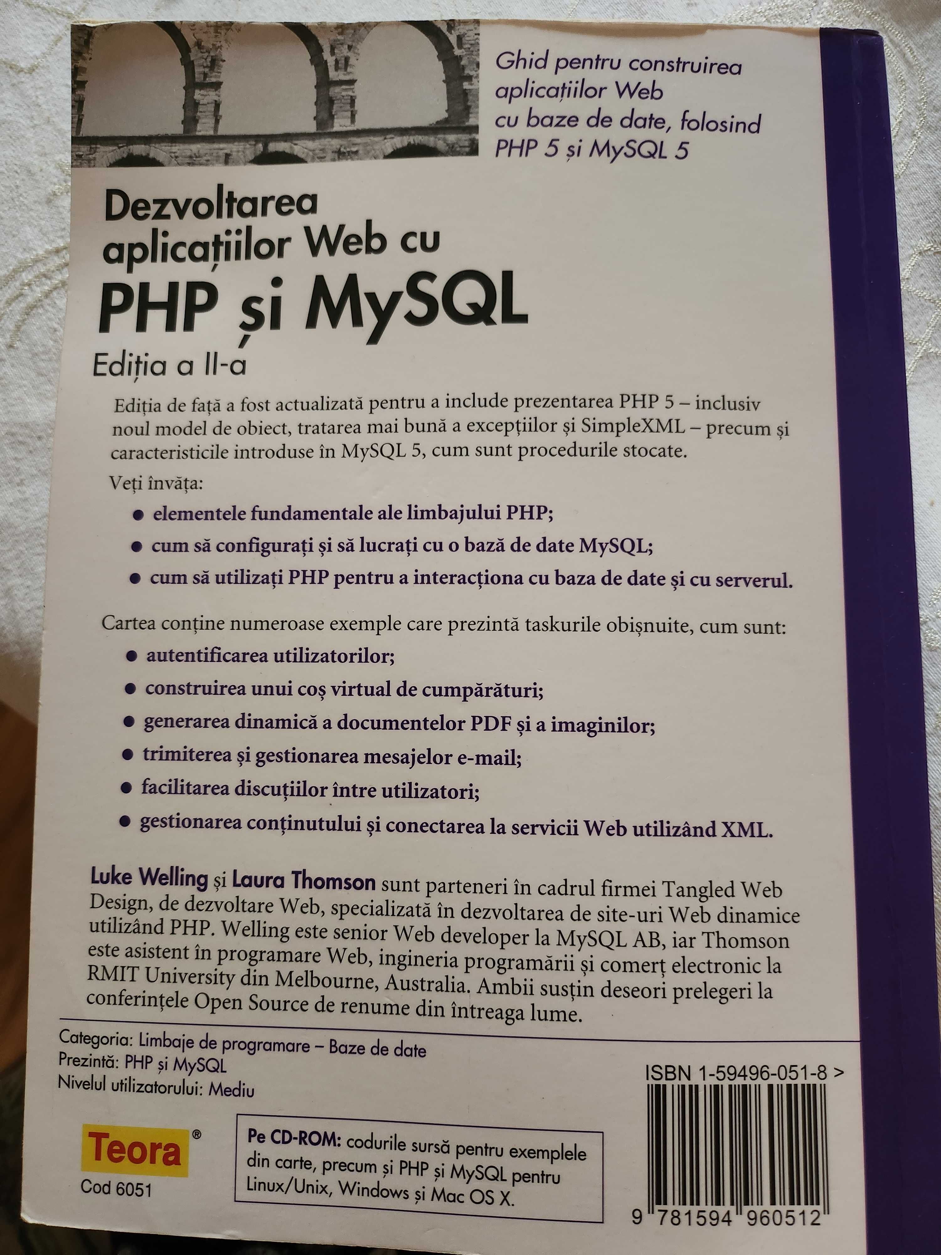 Dezvoltarea aplicatiilor Web cu PHP si MySQL. Ediția a ll-a, fara CD