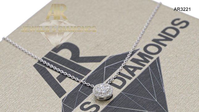 Colier Aur Alb cu diamante model nou ARJEWELS(AR3221)
