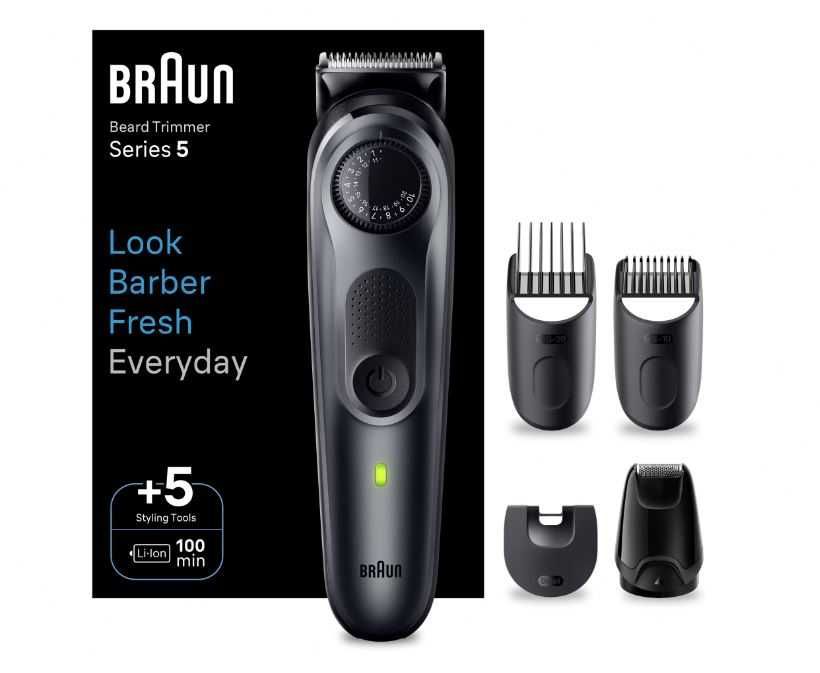 Тример за брада Braun BT5420, Мокро и сухо, 40 настройки за дължина