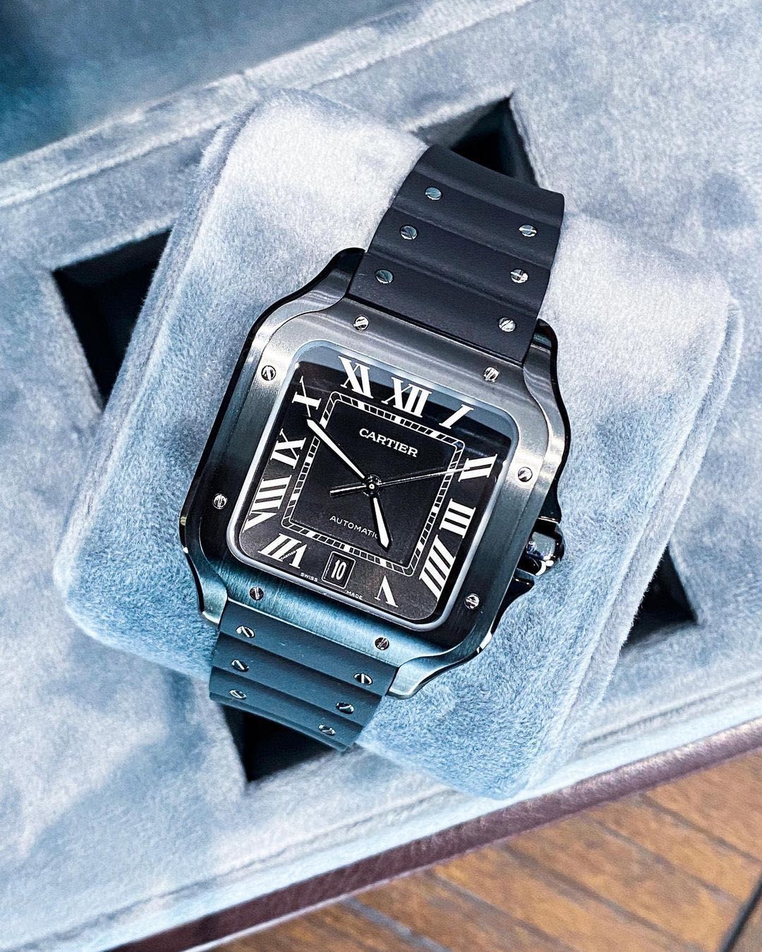 Cartier Santos 100 Negru