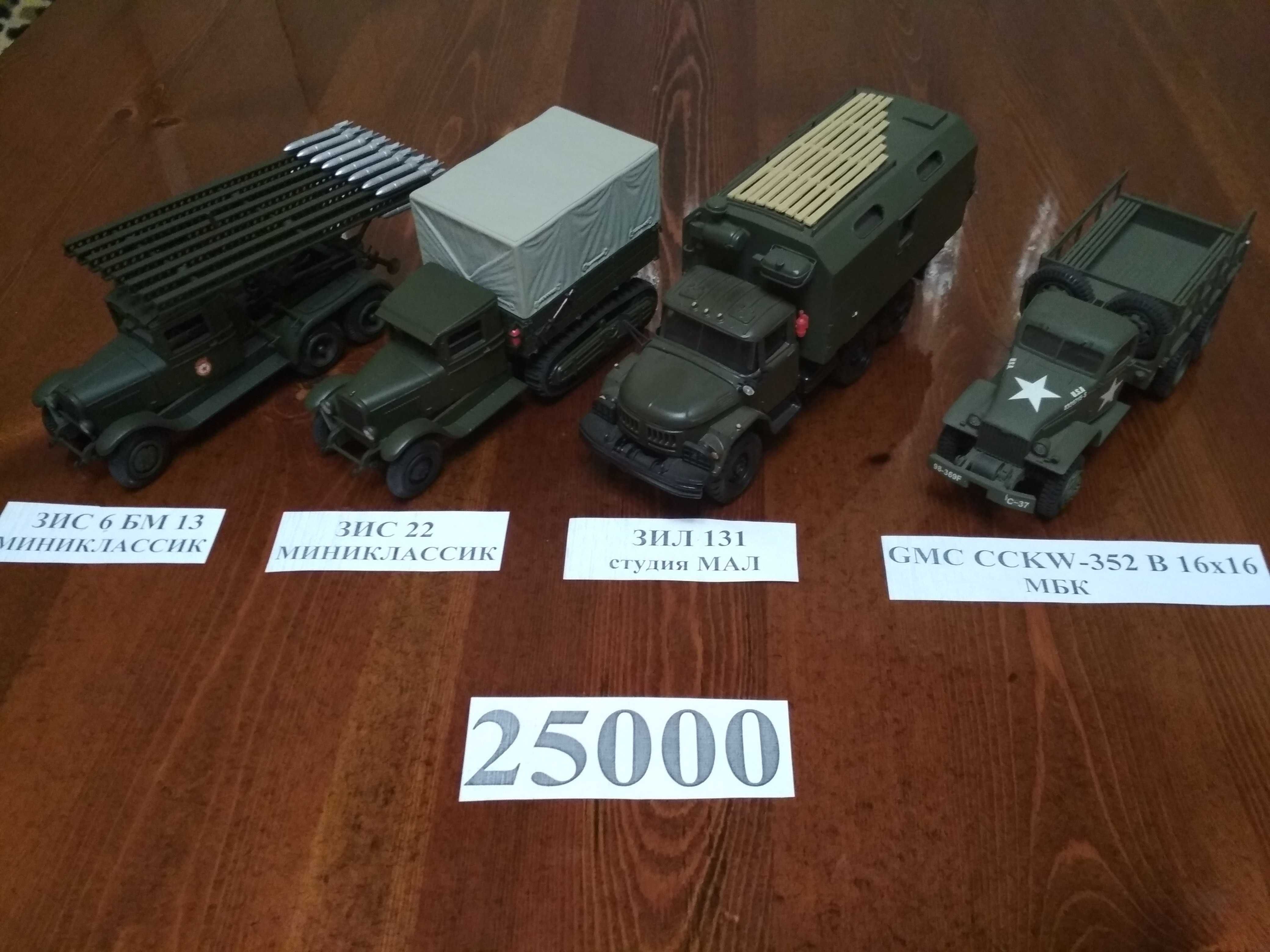 Масштабные модели армейских автомобилей 1:43