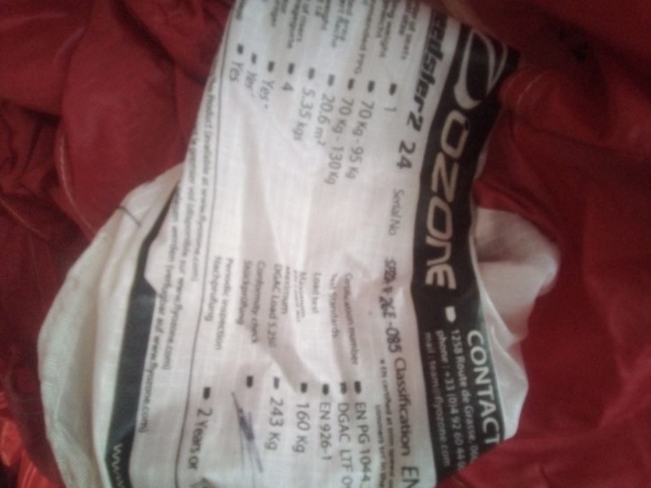 Vând parapanta Ozon speedester 2