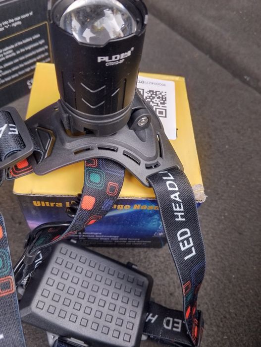 Фонарь налобный ,2в1, с  функцией повербанка