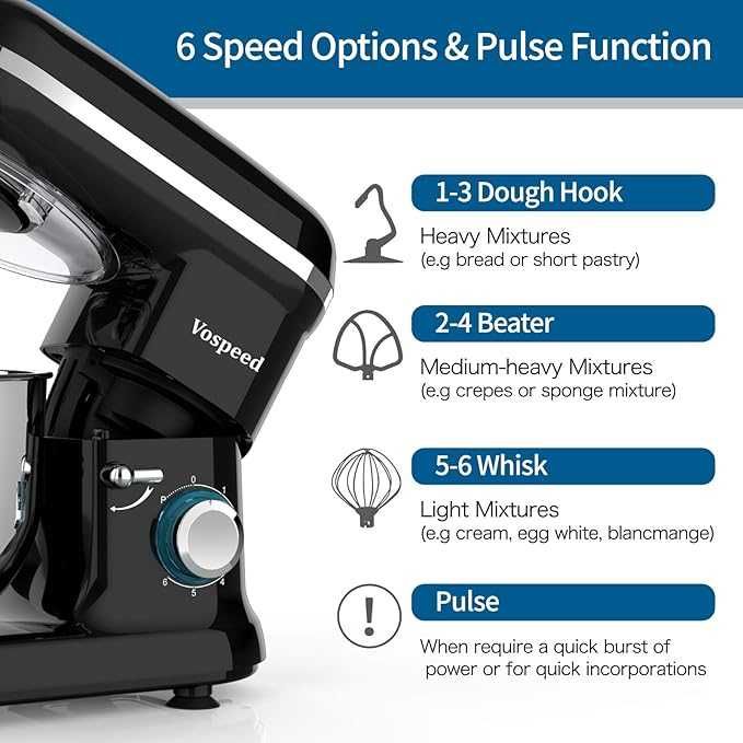 Mixer planetar Vospeed 6,2 l, 1500 W