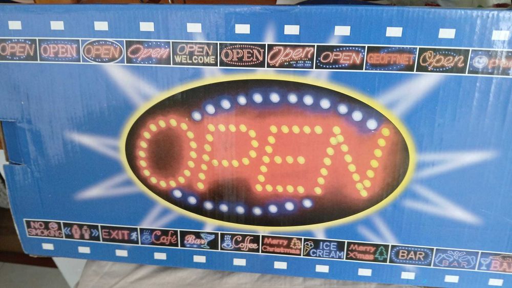 Reclama luminoasa LED - OPEN CAFEA