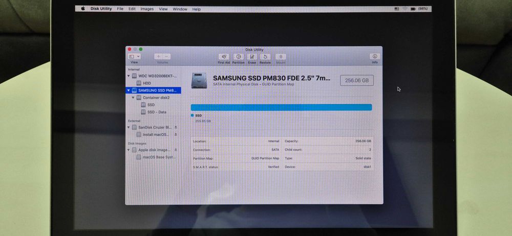 MacBook Pro 13 2012 - i7, 8GB RAM, SSD 256GB + HDD 320GB