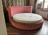 Кровать круглая розовая