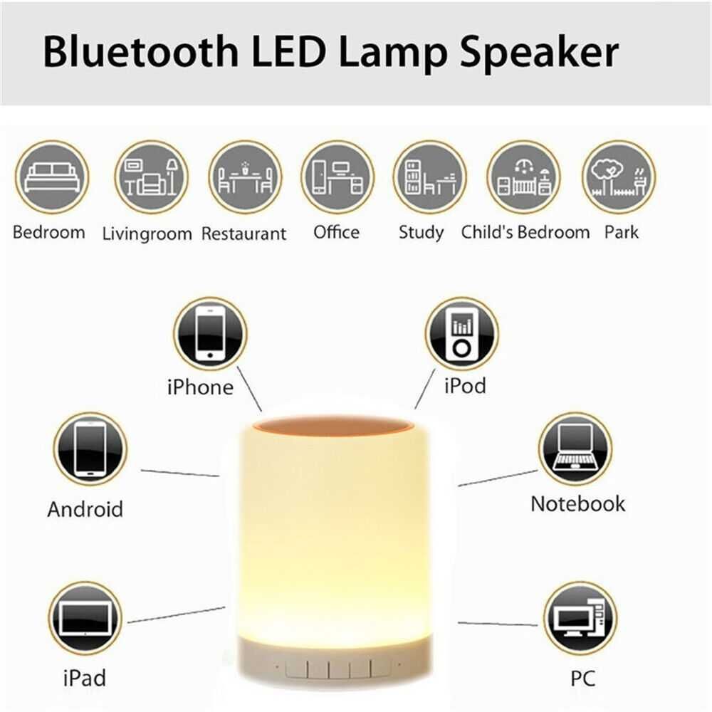 Lampa SMART LED 7 culori reicarcabila. 1,6 W Bluetooth pairing Noua!