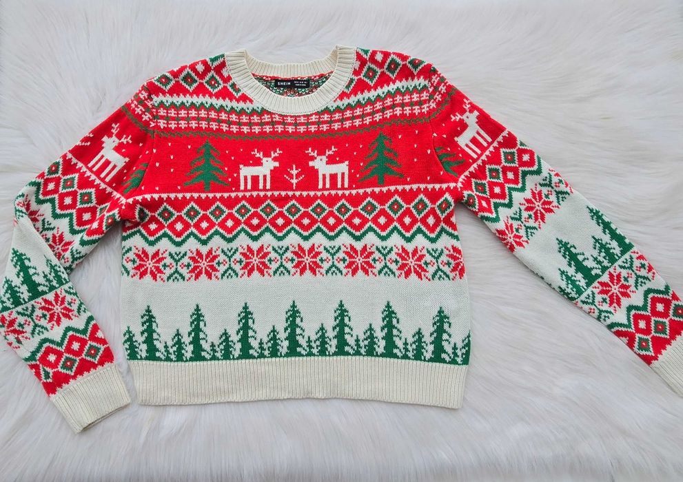 Дамски Коледен пуловер М-Л