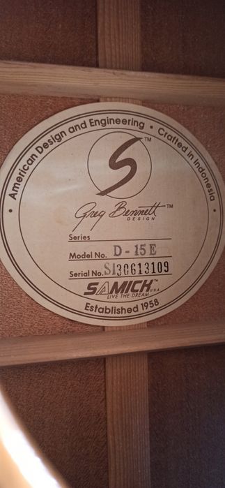 Chitara Electro Acustica Samick Greg Bennett Cedru Ovangkol Fishman