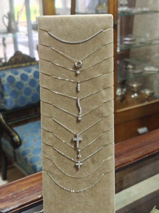 Lanțuri aur alb 18k (r)