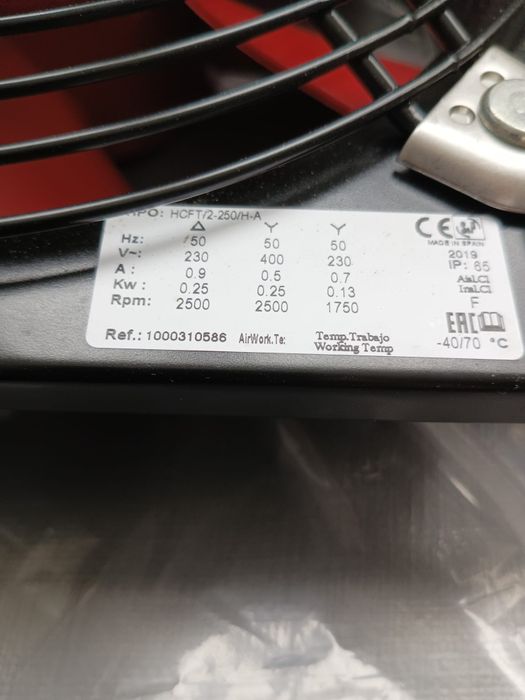 Ventilator incinta 380v-220v nou