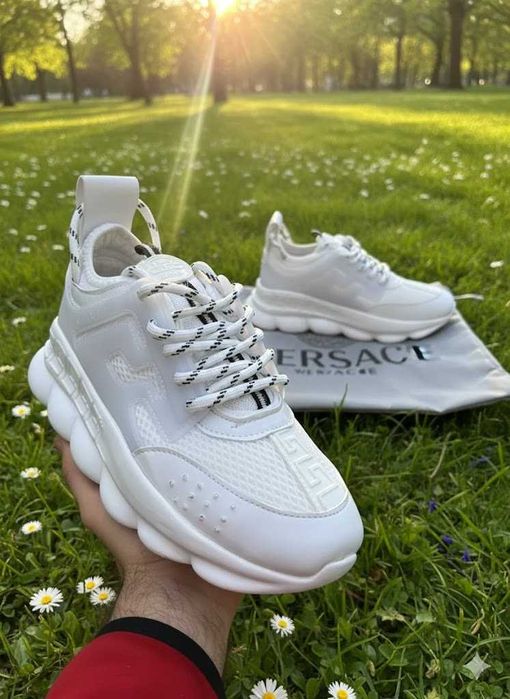 Adidasi Versace Chain Alb - Adidasi Premium - Model Unisex