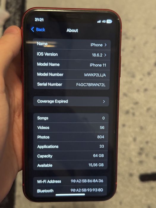 iPhone 11 64гб червен с кутия