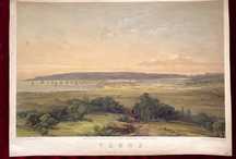 1854г гравюра ВАРНА България Голяма Цветна ЛИТОГРАФИЯ Оригинал РЯДКОСТ