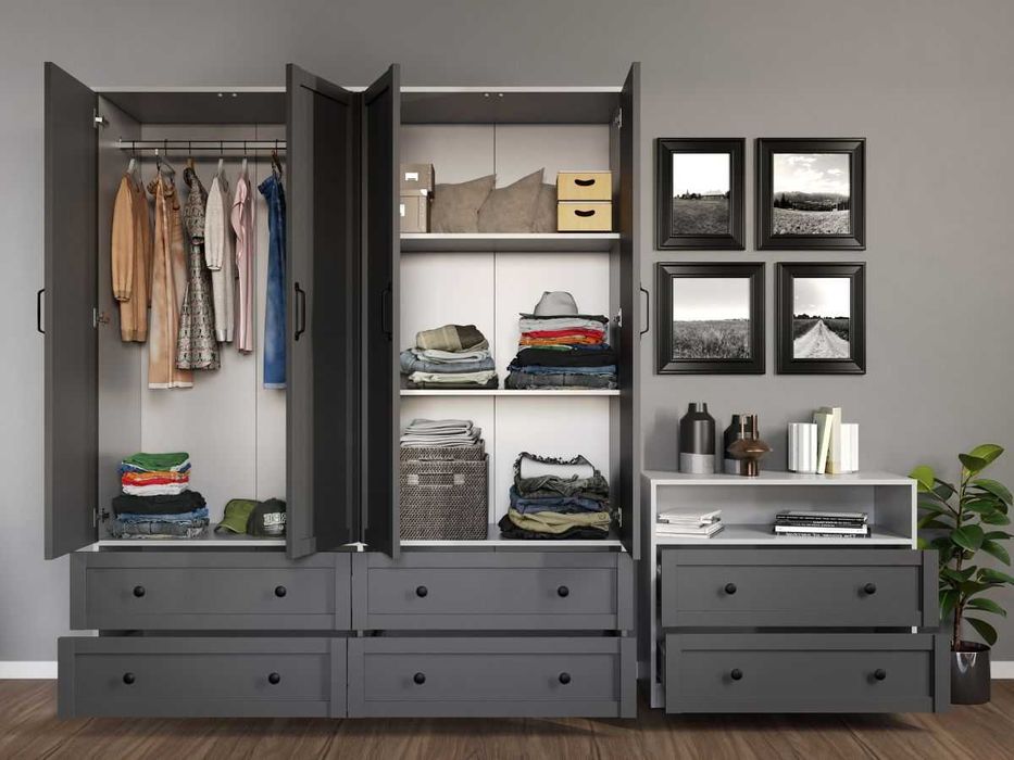 Set Mobila Dormitor Grafit C19 - Transport Gratuit in 4-10 zile