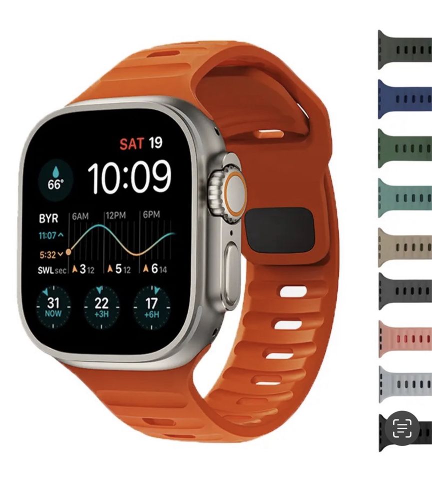 Curea HUSA DirectMobile Holls Silicon Fin Compatibila Ceas Apple Watch
