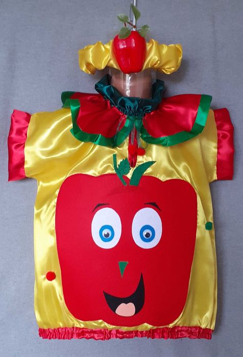 Costum Ardei gras rosu pentru copii marimea 3 (8-9-10 ani)