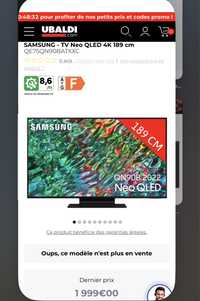 Televizor smart Samsung Neo Qled 75” 189 cm QE75QN90B