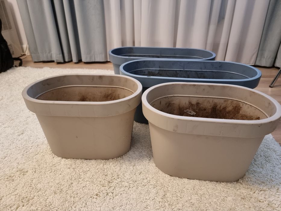 4 Jardiniere de Balustradă, Pentru Balcon - Lungime 2x39 + 2x59