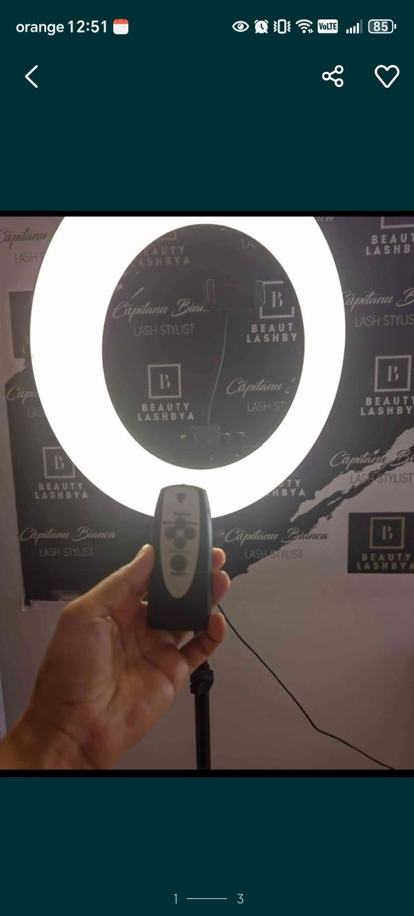 Ring light cu telecomanda