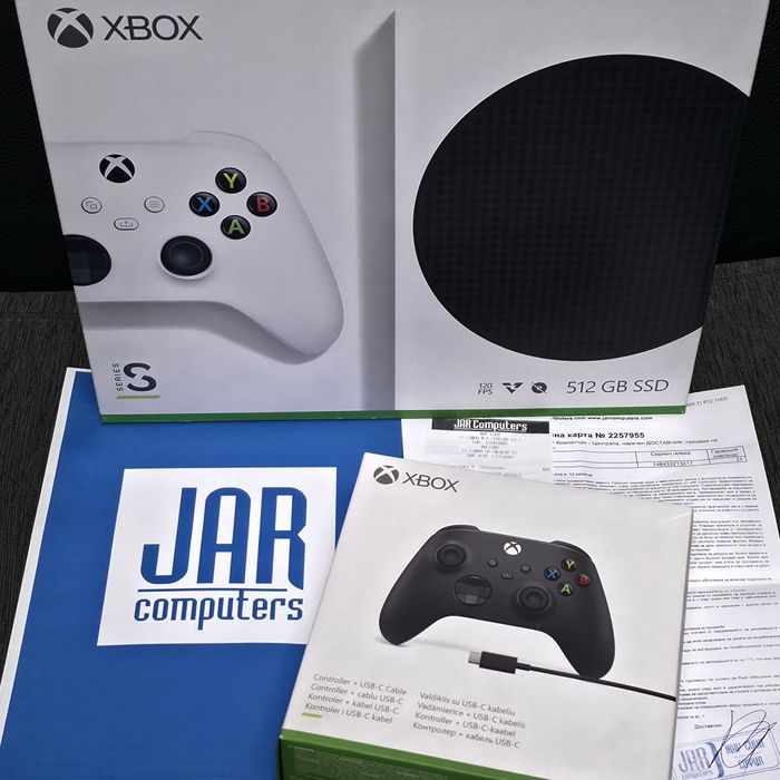 КАТО НОВ 512GB XBOX series S + controller Гаранция JAR computers 2024