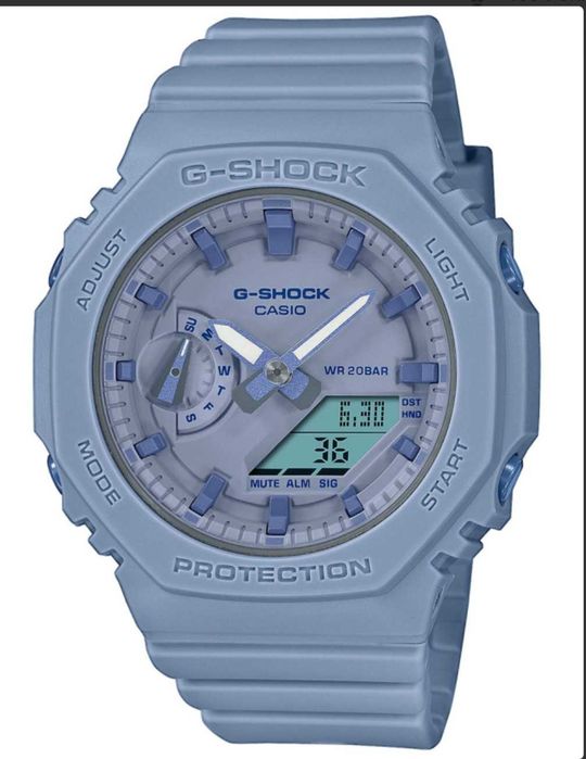 Ceas Sport Casio G-Shock GA-2100 Neon Blue – Nou, Garanție 2 Ani