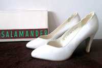 Бели официални кожени обувки Salamander № 39, UK 6 - нови