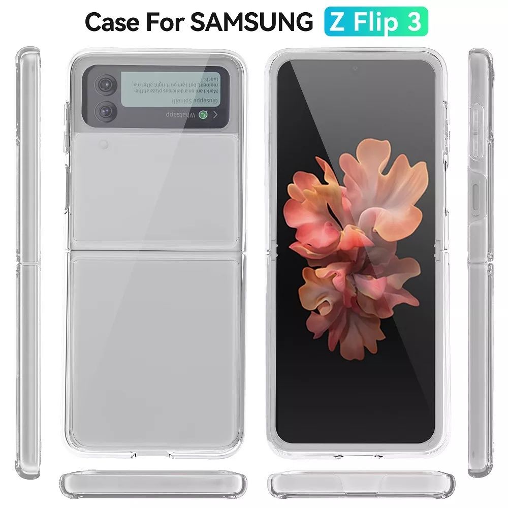 Силиконов Samsung  Z Flip 7 6 5,4, Z 3 и Z 1 калъф кейс, прозрачен
