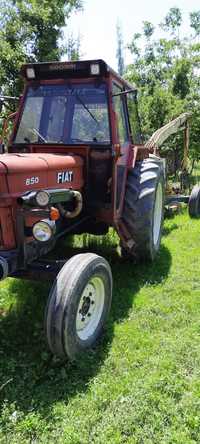 Vand tractor Fiat somega 850, disc, plug și semanatoare  și grebla de
