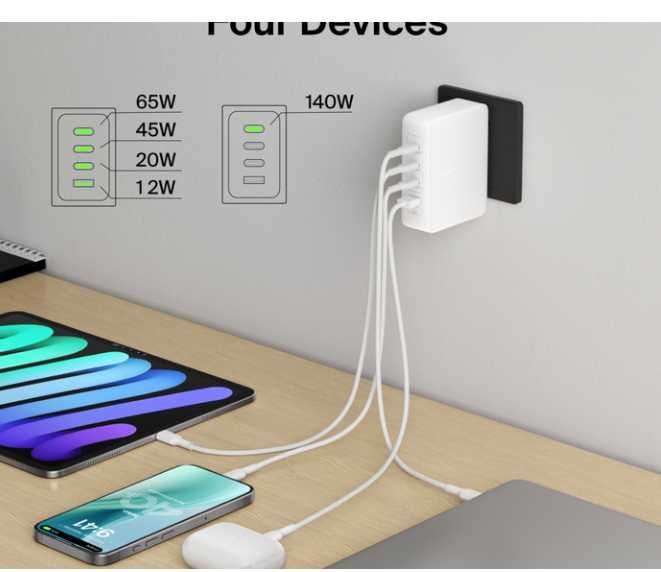 Зарядное устройство Belkin BoostCharge Pro 140W 4-Port GaN