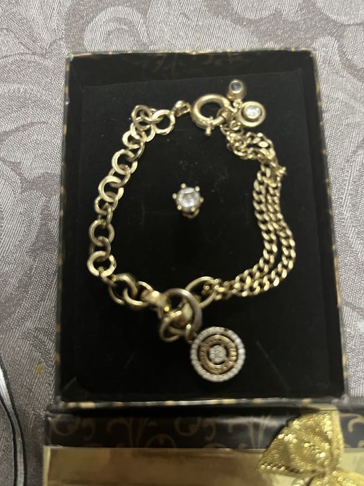 Златен пръстен, гривна и обеца 125лв на грам