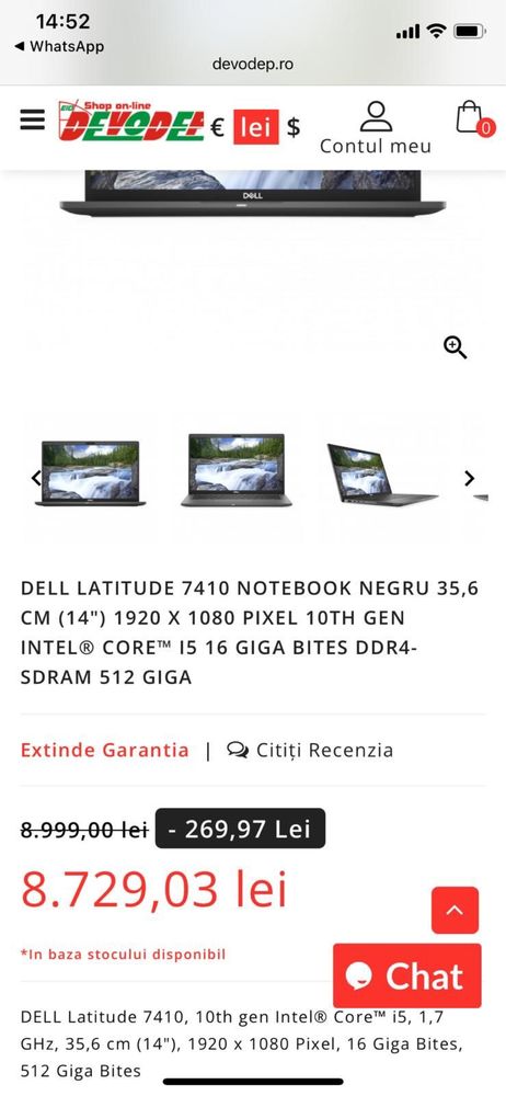 Laptop Dell  7410 2 in 1 Tableta , Laptop Business