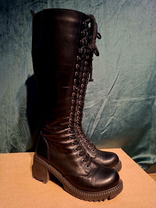 Cizme lungi Dasha de piele