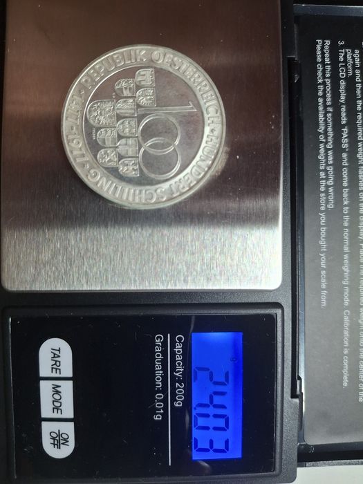 100 schillingi din argint